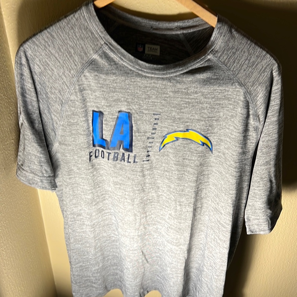NFL Mens Team Apparel LA Football Chargers Tee Color Gray Size Large